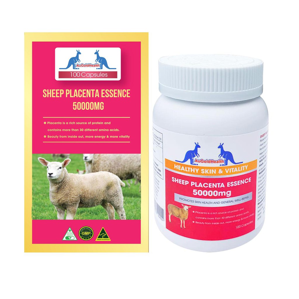 Nhau Thai Cừu [Úc] Sheep Placenta Augoldhealth 50000mg - 100 viên