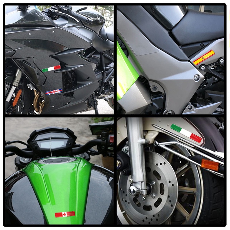 Miếng Dán Trang Trí Xe Hơi Hình Cờ 3D Phản Quang