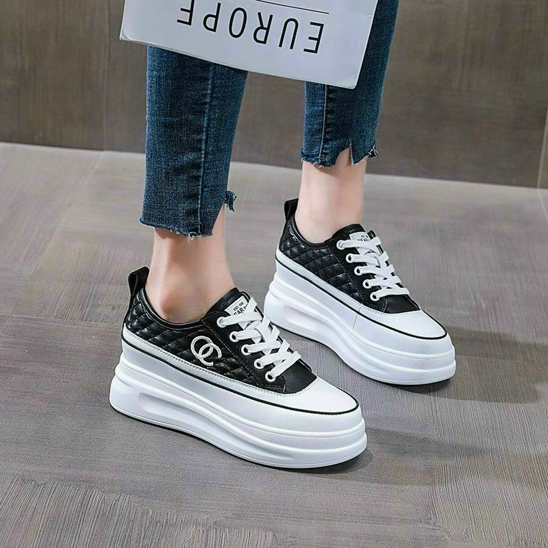Giày Thể Thao Nâng Đế, Giày Tăng Chiều Cao Sneaker Nữ Dáng Đẹp Năng Động Đế Cao Su Non Đúc Nguyên Form Bao Bền, Đẹp, Nhẹ