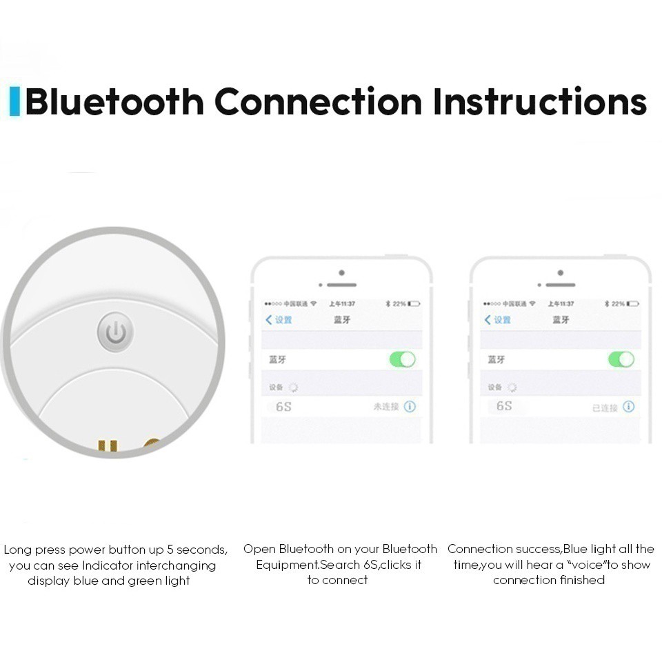 Tai Nghe Bluetooth 6S Không Dây Chống Tiếng Ồn