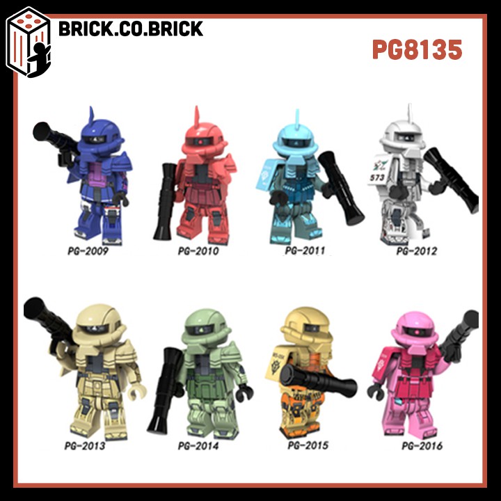 Non Lego Mobile Suit Gundam Đồ Chơi Lắp Ráp Minifigure Mô Hình Zaku Warrior PG8135