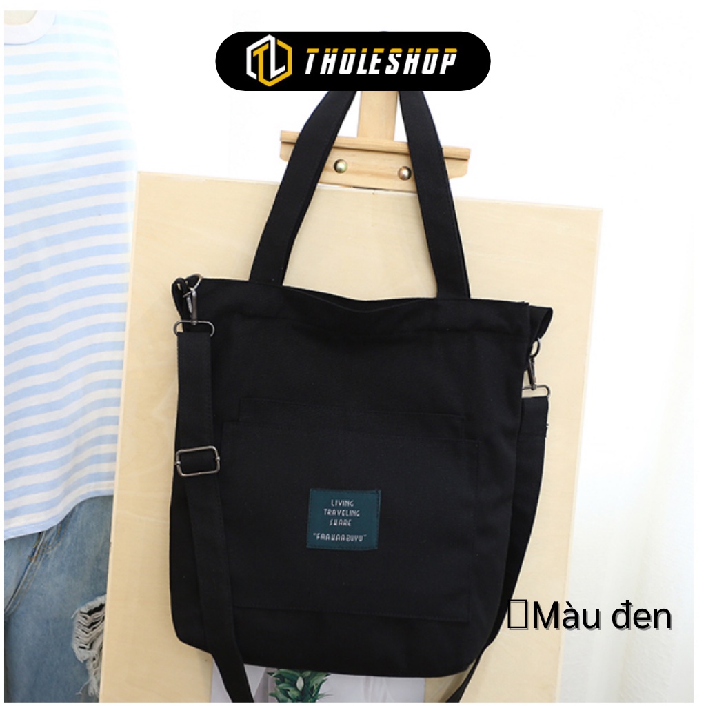 Túi Tote - Túi Xách Vải Đeo Vai Living, Chất Liệu Canvas Bền, Phong Cách Hàn Quốc 7398