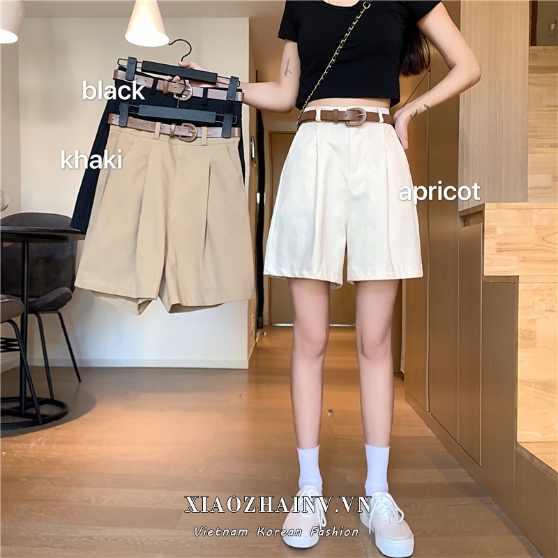 Xiaozhainv Quần short lưng cao phong cách Hàn Quốc thời trang cho nữ | BigBuy360 - bigbuy360.vn