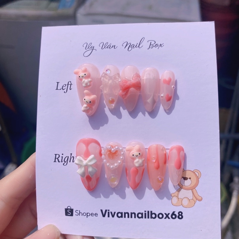 Nail box thiết kế , móng giả mẫu koromi