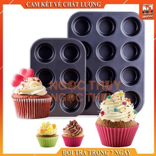 Khuôn Nướng Bánh Muffin Cupcake Chống Dính