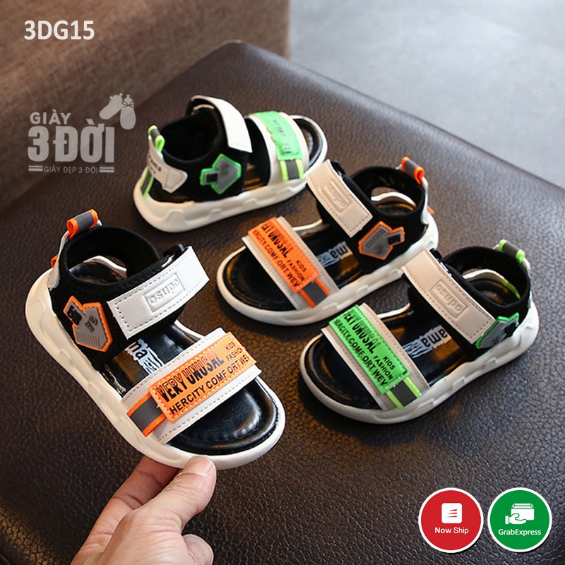 Sandal Quai Ngang 3DG15 GIAY3DOI Cho Chân Bé 13.5-18.5cm Siêu Nhẹ Siêu Yêu