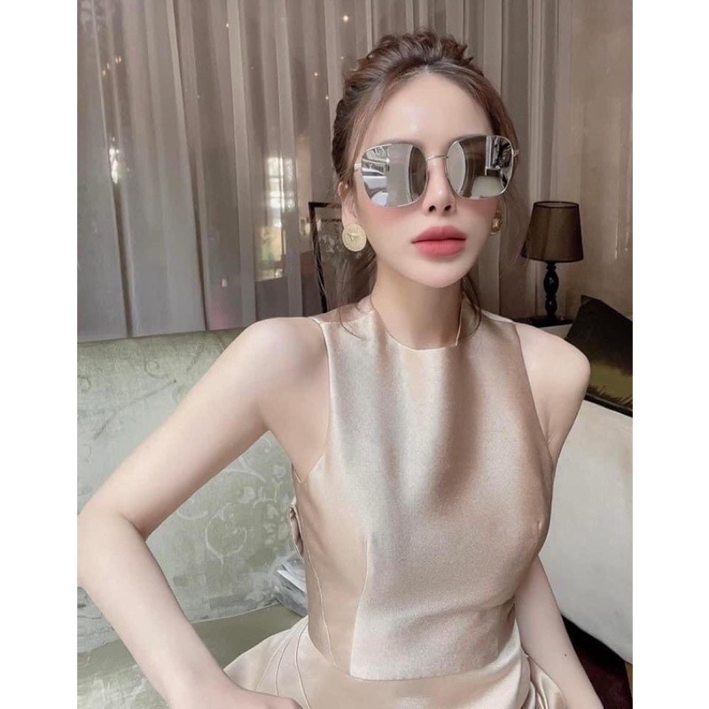 Kính râm chống Uv400, kính mát vuông tráng gương chống ánh sáng xanh, UV400 Jolie eyewear