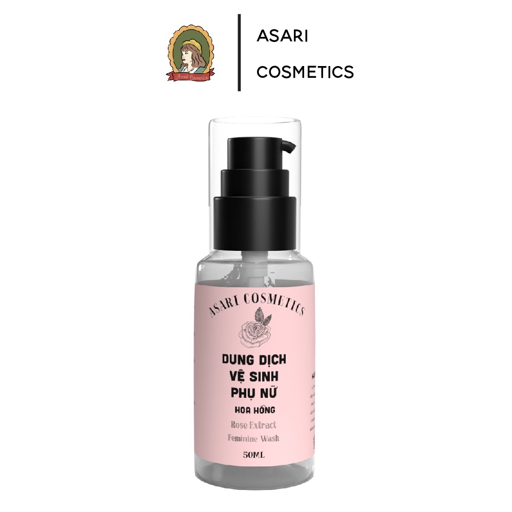 Dung dịch vệ sinh phụ nữ hoa hồng Asari Cosmetics 50ml