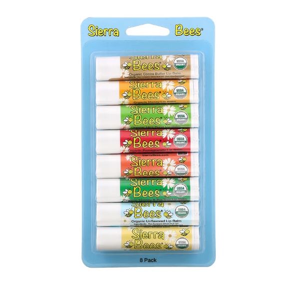 Dưỡng Môi Sáp Ong Hữa Cơ Sierra Bees Organic Lip Balms 4.25g / Thỏi - Nhiều Mùi - Chính Hãng