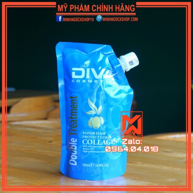 Kem Ủ Tóc Collagen Diva 500ML Siêu Phục Hồi Siêu Mềm Mượt Chính Hãng