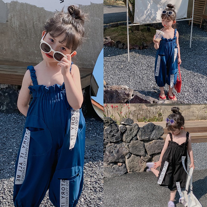 Bộ Áo Liền Quần Thời Trang Mùa Hè Hàn Quốc Cho Bé Gái