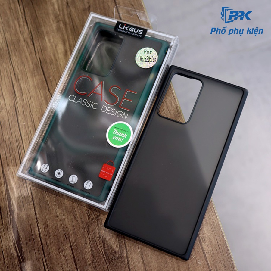 Ốp Lưng Samsung Note 20 Ultra Chống Vân Tay Mặt Lưng Mờ Viền Dẻo Hàng Likgus