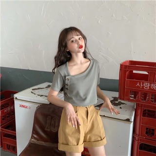Áo thun nút chéo ulzzang