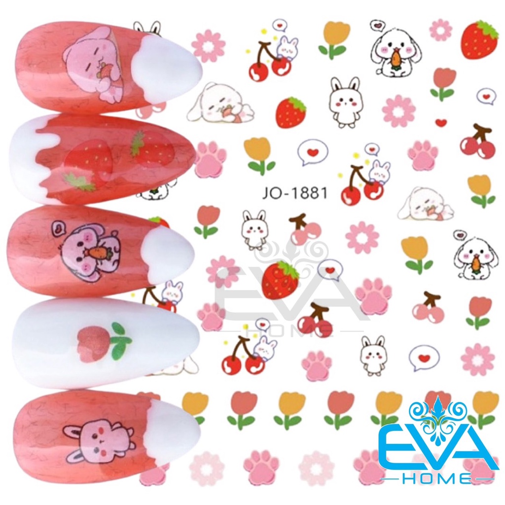 Sticker Dán Móng Tay 3D Dạng Decal Dán Móng Chống Nước Joyful Nails Hoạ Tiết Line Emoji Nhiều Mẫu JO1881 - JO1886