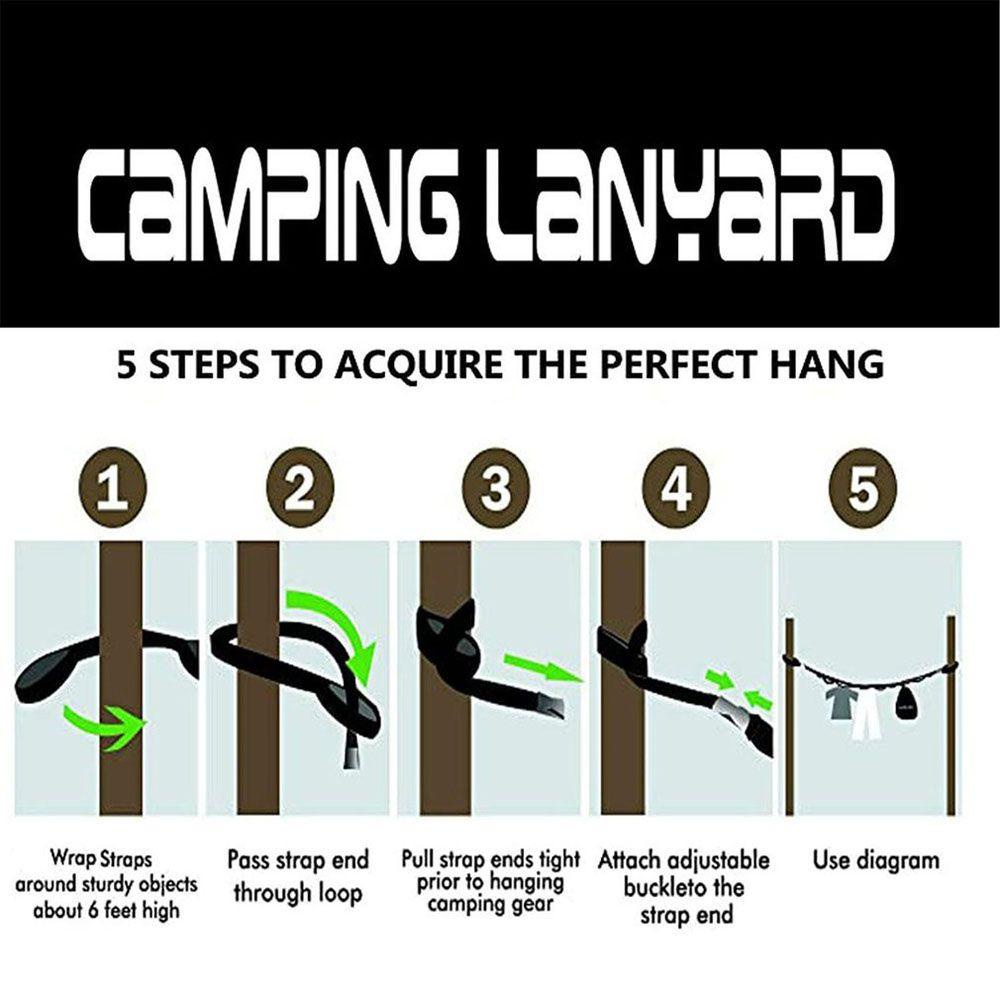 Danilo Dây Treo Lều Chống Gió / Trượt Có Thể Điều Chỉnh Dành Cho Cắm Trại