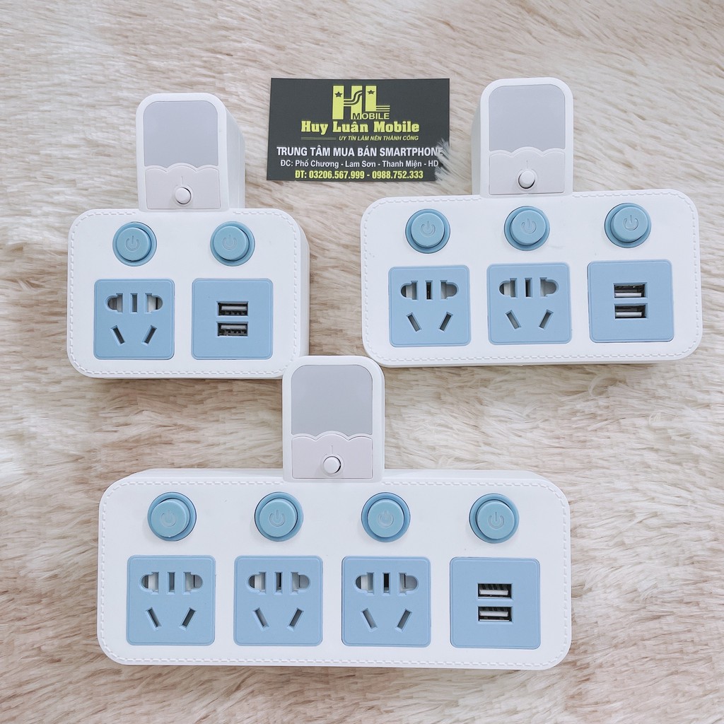 ổ cắm điện đa năng nhiều ổ tích hợp cổng usb và đèn ngủ có công tắc bật tắt hàng chất lượng cao bảo hành 1 đổi 1