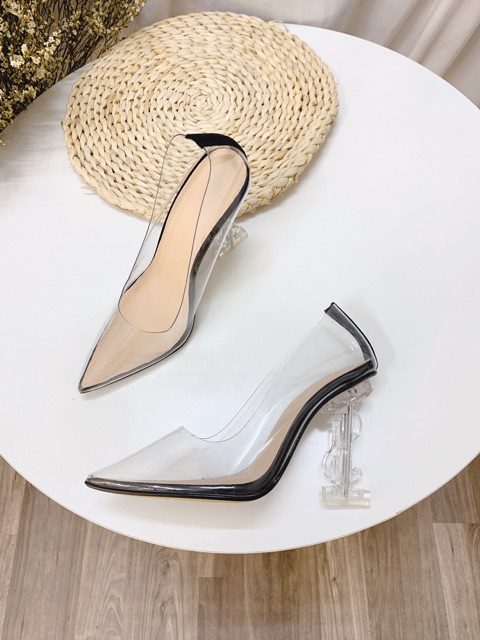 Giày mika gót chữ 9cm