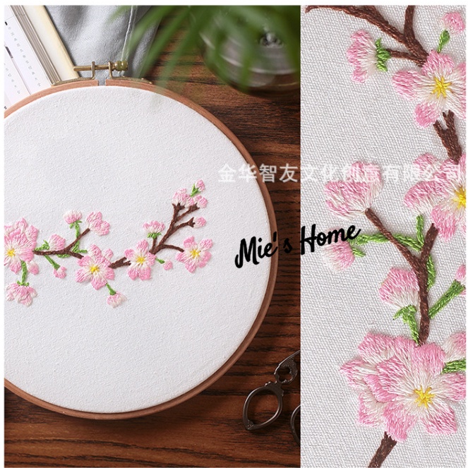 Kit thêu tay - DIY Bộ nguyên liệu thêu tranh HOA  XUÂN / MIE HANDMADE