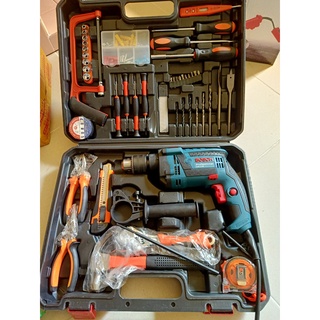 Bộ máy khoan valy Bosh 910W tặng bộ đồ nghề chuyên dùng gồm nhiều phụ kiện tiện lợi
