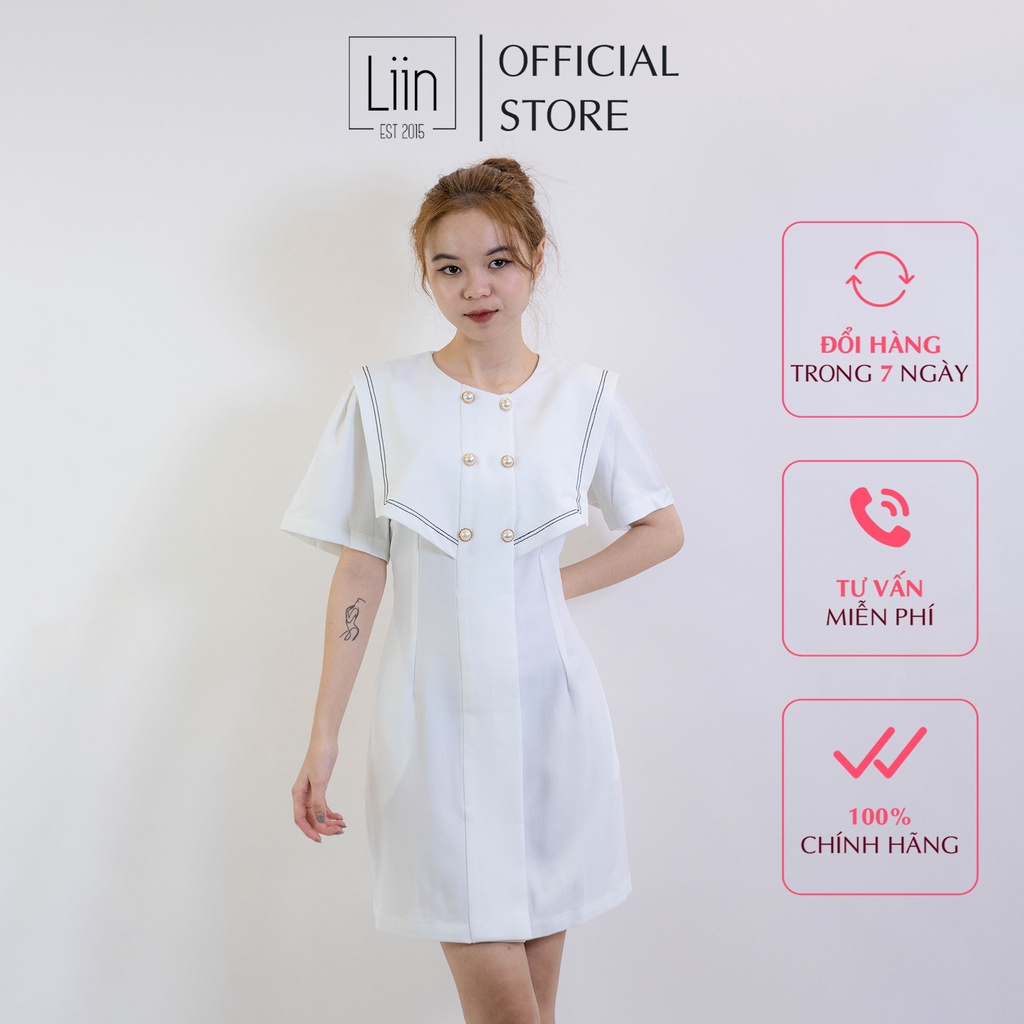 LIIN - Váy cổ vuông cách điệu