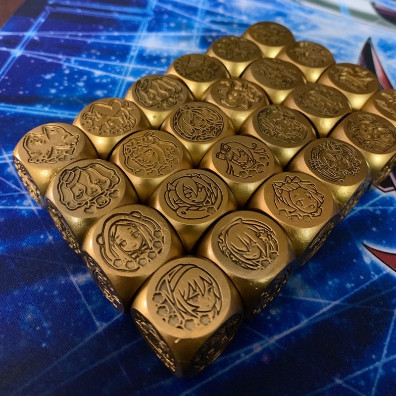 Xúc xắc - Xí ngầu 6 mặt Yugioh nhiều mẫu màu GOLD cực đẹp