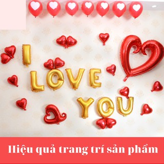 Bóng chữ ghép tên sinh nhật lời chúc lời cảm ơn sz 40cm màu vàng đầy đủ các chữ