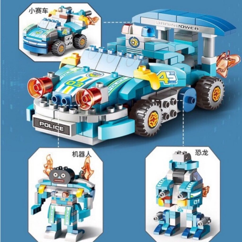 Lego Xe Đua 182 Chi Tiết Cực Đẹp, Đồ Chơi Lắp Ghép Cỡ Lớn 3in1 Cao Cấp Cho Bé Yêu, Alokids Tb