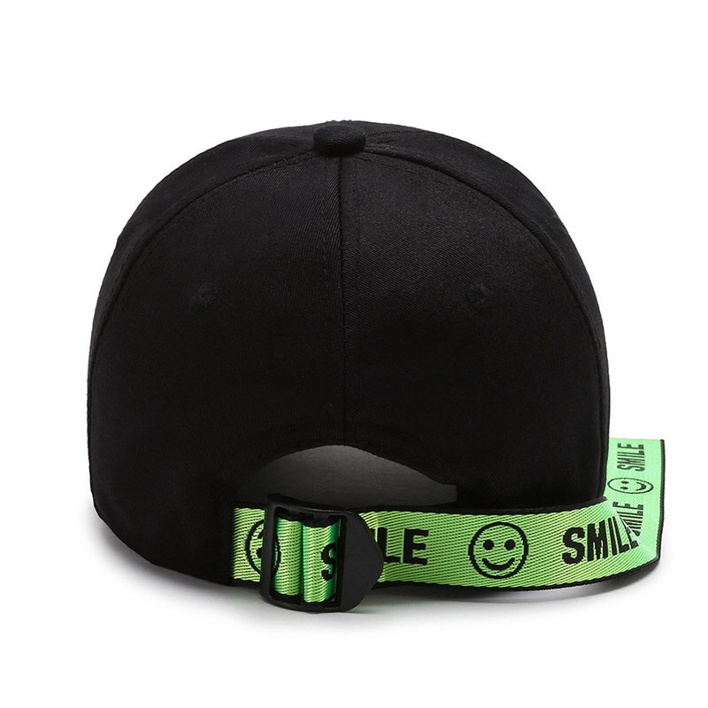 Mũ Lưỡi Trai Nam Nữ THÊU HÌNH MẶT CƯỜI Phong Cách Hip Hop Hàn Quốc - Nón kết Ulzzang Form Unisex Thời Trang