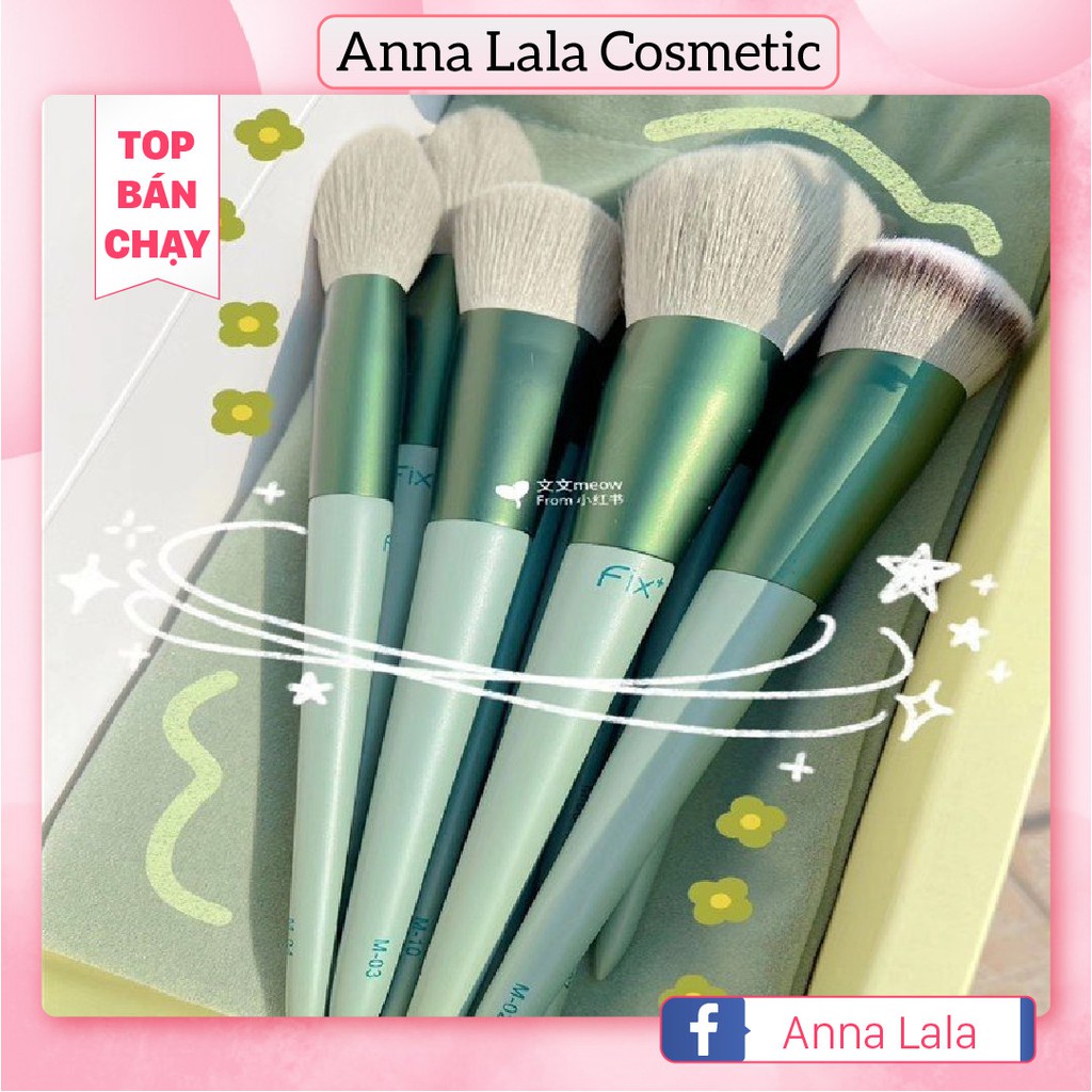 [SẴN] Set cọ 13 cây FIX Xanh Pastel [Kèm feedback]