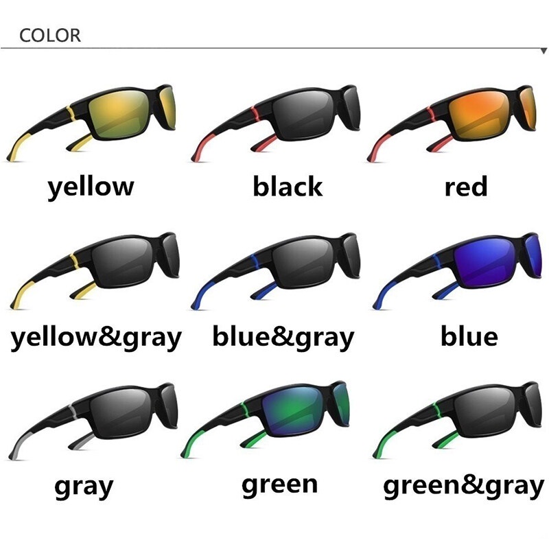 Kính Mát Phân Cực Chống Tia UV400 Phong Cách Thể Thao Thời Trang Cho Nam