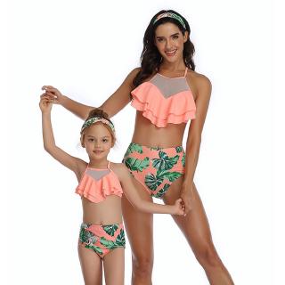 Bộ Bikini 2 Mảnh Phong Cách Boho Cho Mẹ Và Bé
