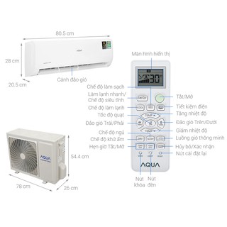 Máy Lạnh/Điều Hòa Aqua AQA-KCRV10TH 1HP