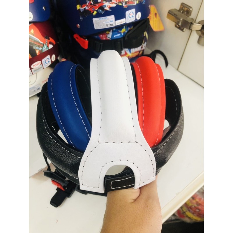 Nón bảo hiểm trẻ em 3 sọc da cao cấp - mũ thể thao siêu nhẹ siêu thoáng cho bé