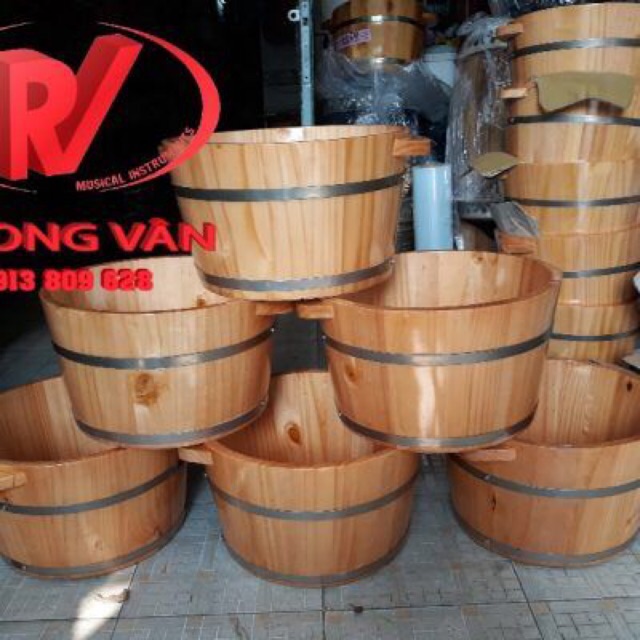 Chậu ngâm chân gỗ thông