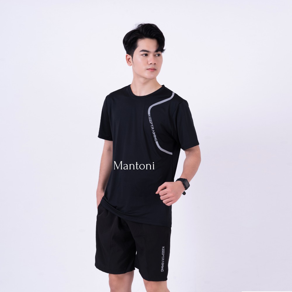 Bộ thể thao nam keep training,chất thun lạnh thoáng mát co dãn đa chiều,năng động trẻ trung | BigBuy360 - bigbuy360.vn