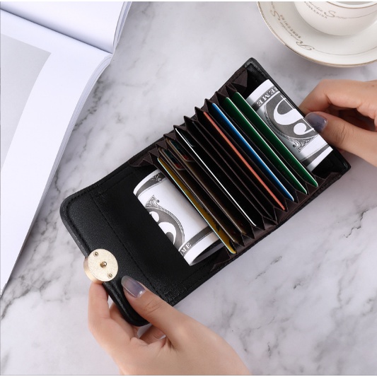 Ví Đựng Thẻ nhiều ngăn bỏ túi cầm tay mini ngắn gập nhỏ gọn đẹp thời trang dễ thương cao cấp da giá rẻ ví đựng tiền thẻVà Tiền Xu Đa Năng Thời Trang
