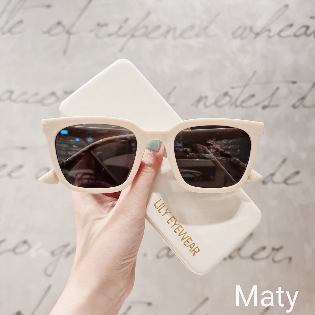 Kính râm nam nữ LILYEYEWEAR mắt vuông chống tia UV400 nhựa cao cấp thời trang bst hè maty