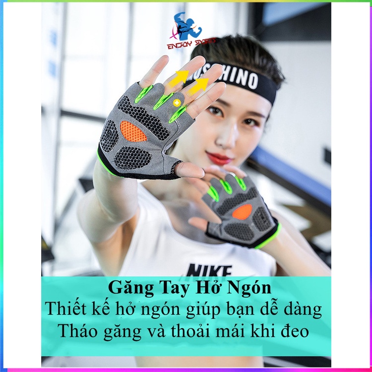 Găng tay hở ngón Unisex 🌸FREE SHIP EXTRA 🌸 Găng tay Tập Gym Đi phượt, lái xe Đa năng