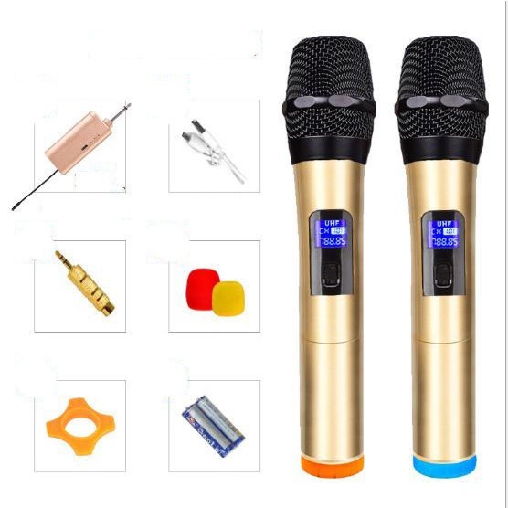 [Mã 154ELSALE2 giảm 7% đơn 300K] Bộ 2 micro không dây UHF D22MV ( Hàng nhập khẩu )