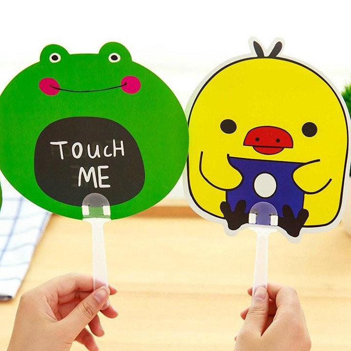 Quạt nhựa PVC cầm tay cao cấp đáng yêu | Quạt nhựa tròn cầm tay tiện lợi cute F623SPAZ