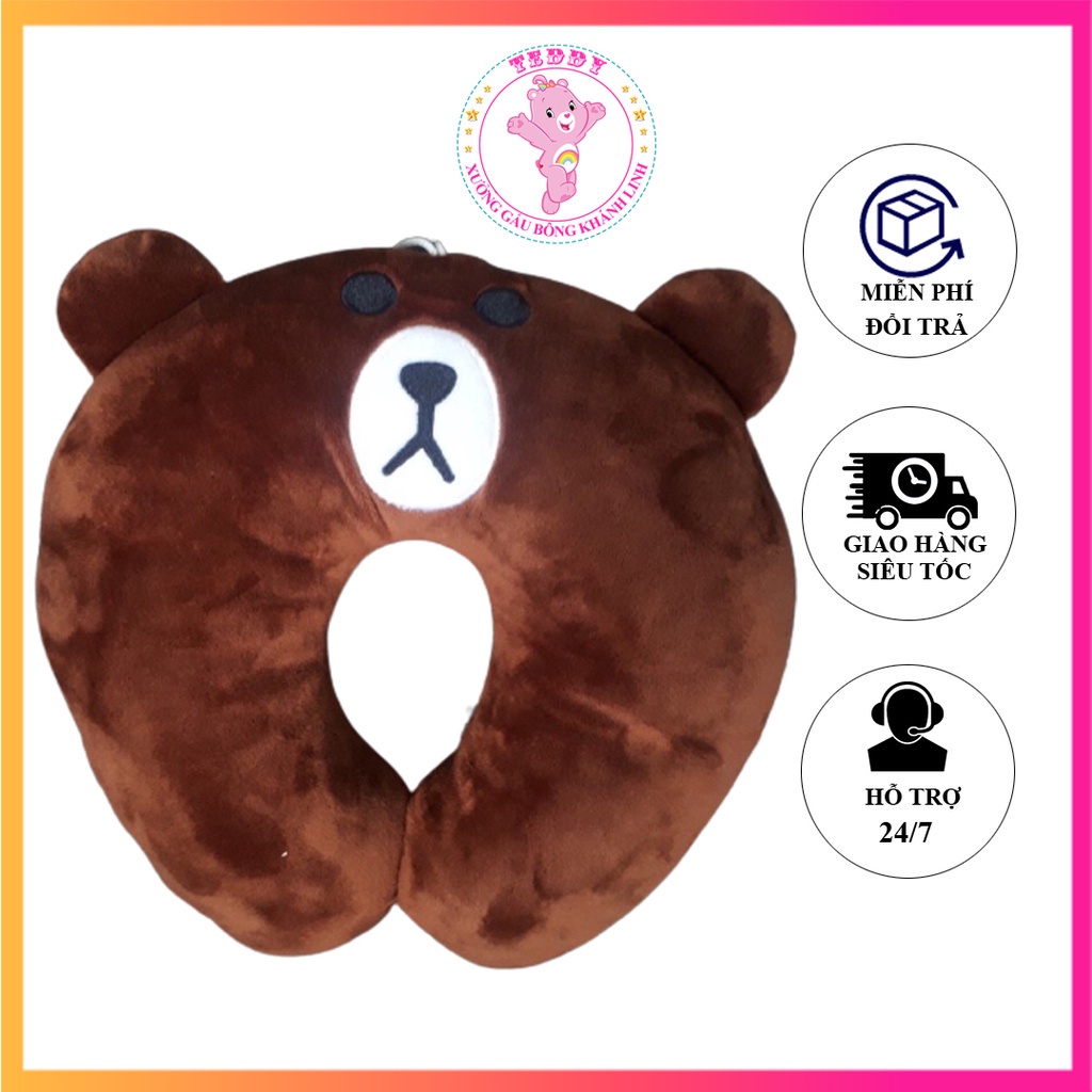 Gối U Kê Cổ Màu Nâu Và Xám Sản Phẩm Không Thể Thiếu Khi Lái Ô Tô Hàng Cao Cấp Có Thể Giặt Máy