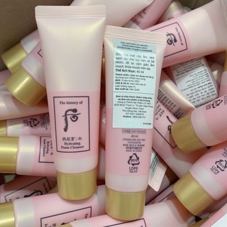 SỮA RỬA MẶT CẤP NƯỚC CHỐNG OXY HOÁ WHOO HỒNG 40ML