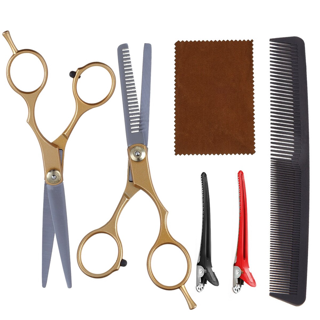 MONJA [Hàng mới về] Bộ Kéo Cắt Tóc Chuyên Nghiệp Bằng Thép Không Gỉ 6.0 Inch Tiện Dụng