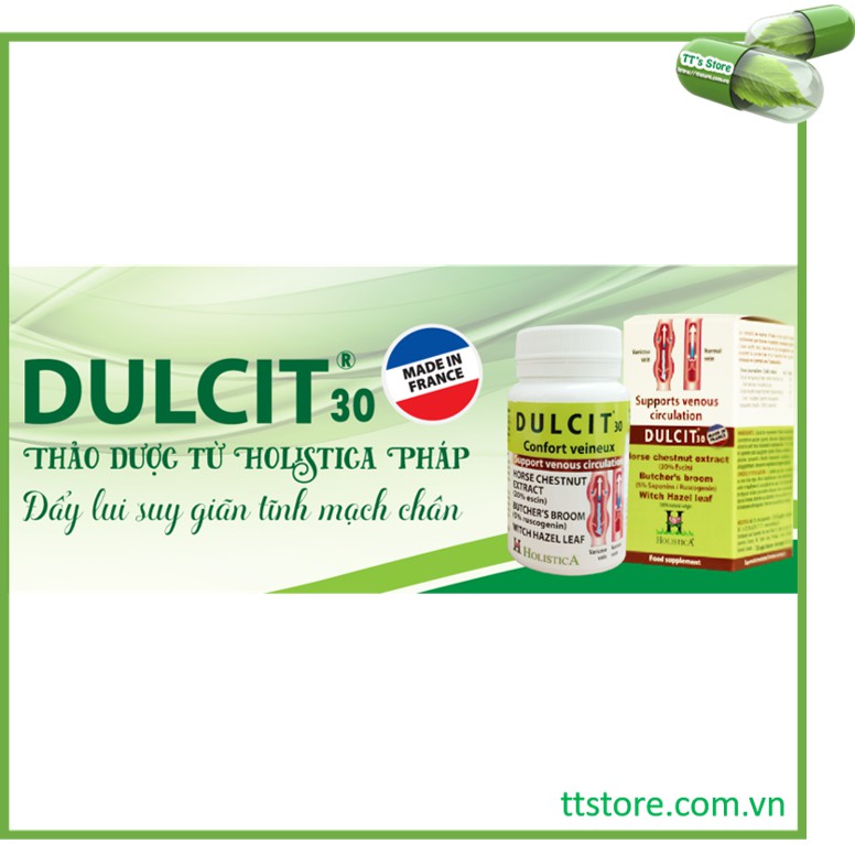 DULCIT Hộp 30 viên - Viên uống hỗ trợ giãn tĩnh mạch, trĩ