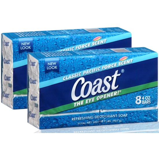 Xà bông Coast cục Mỹ - Lốc 8 cục 113g