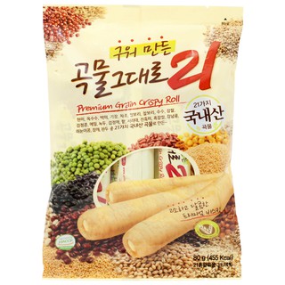 Bánh ngũ cốc 21 vị - Premium Grain Crispy Roll 21 Hàn Quốc 80g