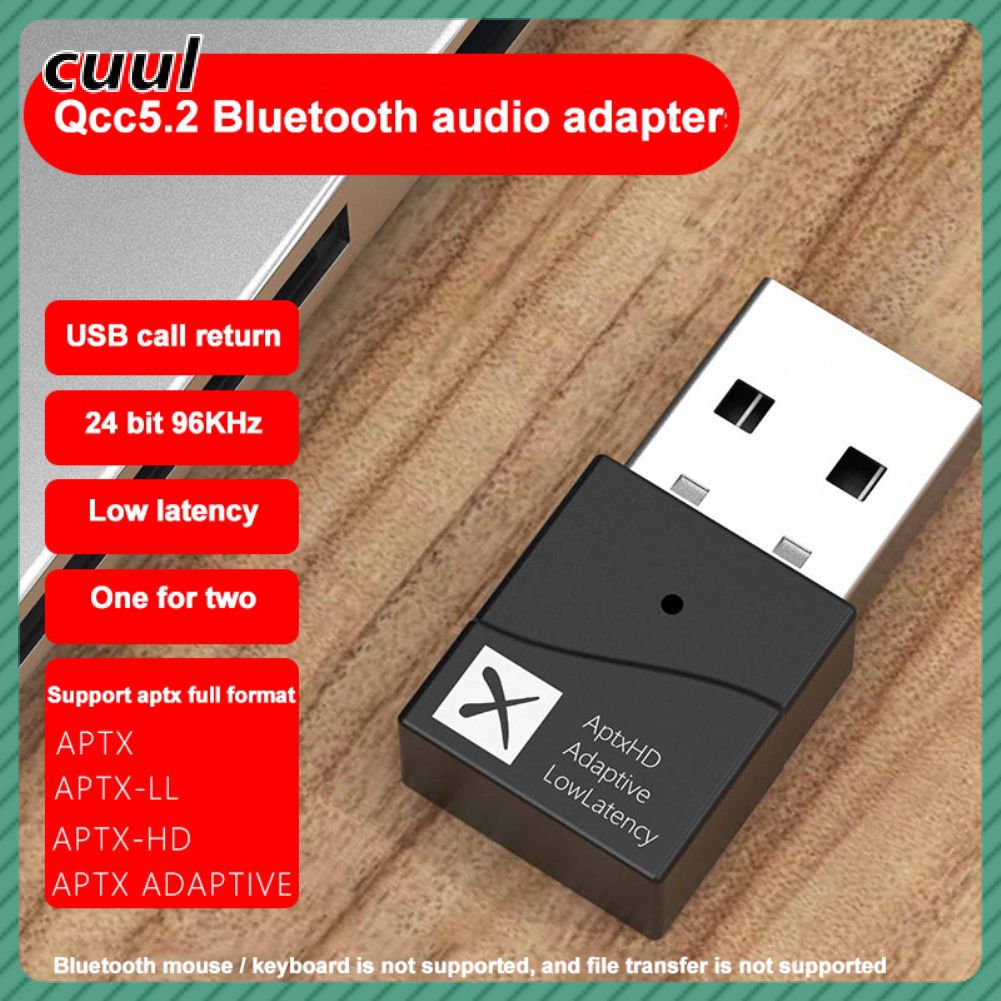 Còn Hàng Aptx Thích Ứng Thiết Bị Phát Bluetooth, Usb Bluetooth Âm Thanh 5.2 Bộ Phát, Lái Xe-Miễn Phí, có Thể Chuyển Đổi Aptx Mã Tự Do Cá Tuyết