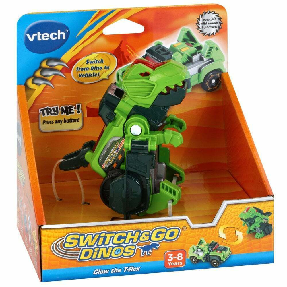 Đồ Chơi Trẻ Em Vtech - S&GD 80-183103 Claw the T-Rex - Xe Đua Khủng Long