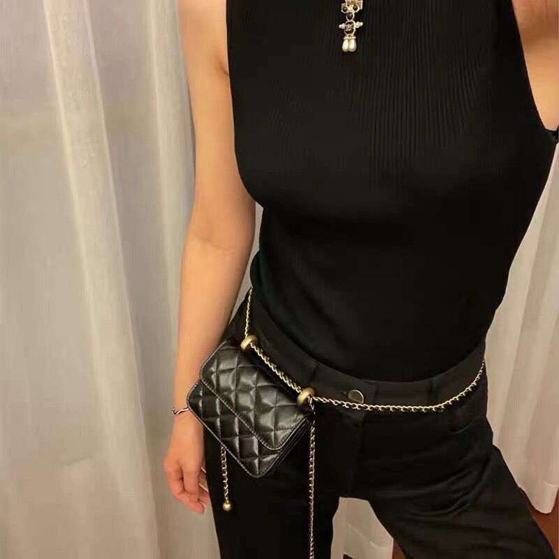 Túi Đeo Hông Mini Đựng Điện Thoại Đính Đá Thời Trang Cho Nữ