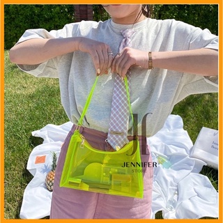 [FREESHIP] Túi Kẹp Nách Túi Đeo Vai Màu Neon Trong Suốt Nhựa PVC Phong Cách Hàn Quốc 2021
